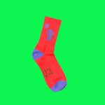 Load image into Gallery viewer, Fist &amp; Flower Neon Socks - &quot;Smells Like Flowers&quot;
